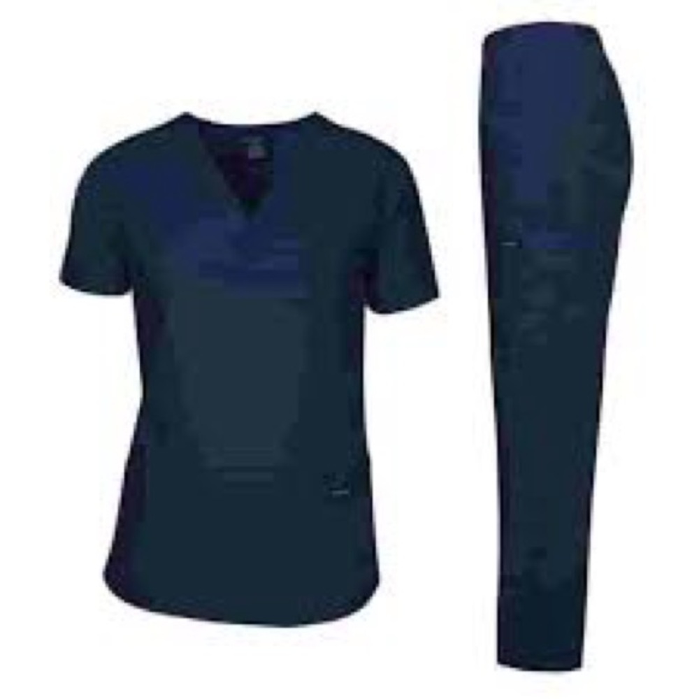 NEW Dagacci Navy Blue Scrub Set Unisex Size 2XL